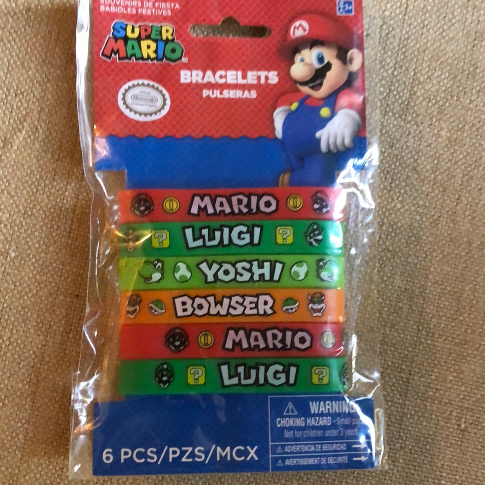 Super Mario Rubber Bracelets Party Favors